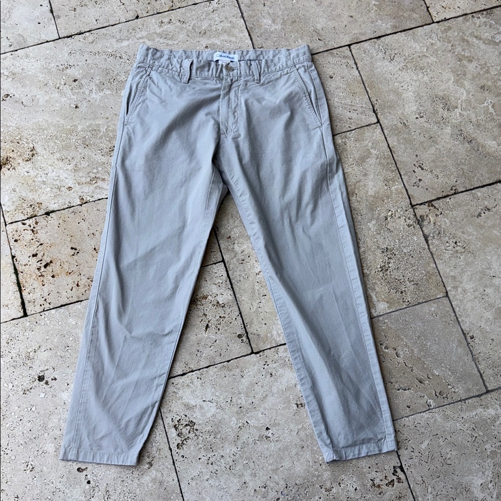 Calvin Klein Collection Light Gray Chinos